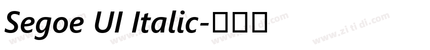 Segoe UI Italic字体转换